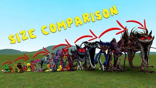 SIZE COMPARISON ALL POPPY PLAYTIME CHAPTER 3!!! in Garry's Mod !!!