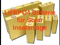 LIFEPO4  Batterie für Solar Inselanlage