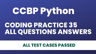 Celebrity CCBP Python Coding Practice 35 Solutions | CCBP Coding Practice 35 All Questions Answers Wealth