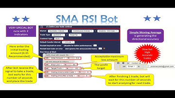 Binary Option Auto Trading Software SMA RSI Bot Binary/ Deriv