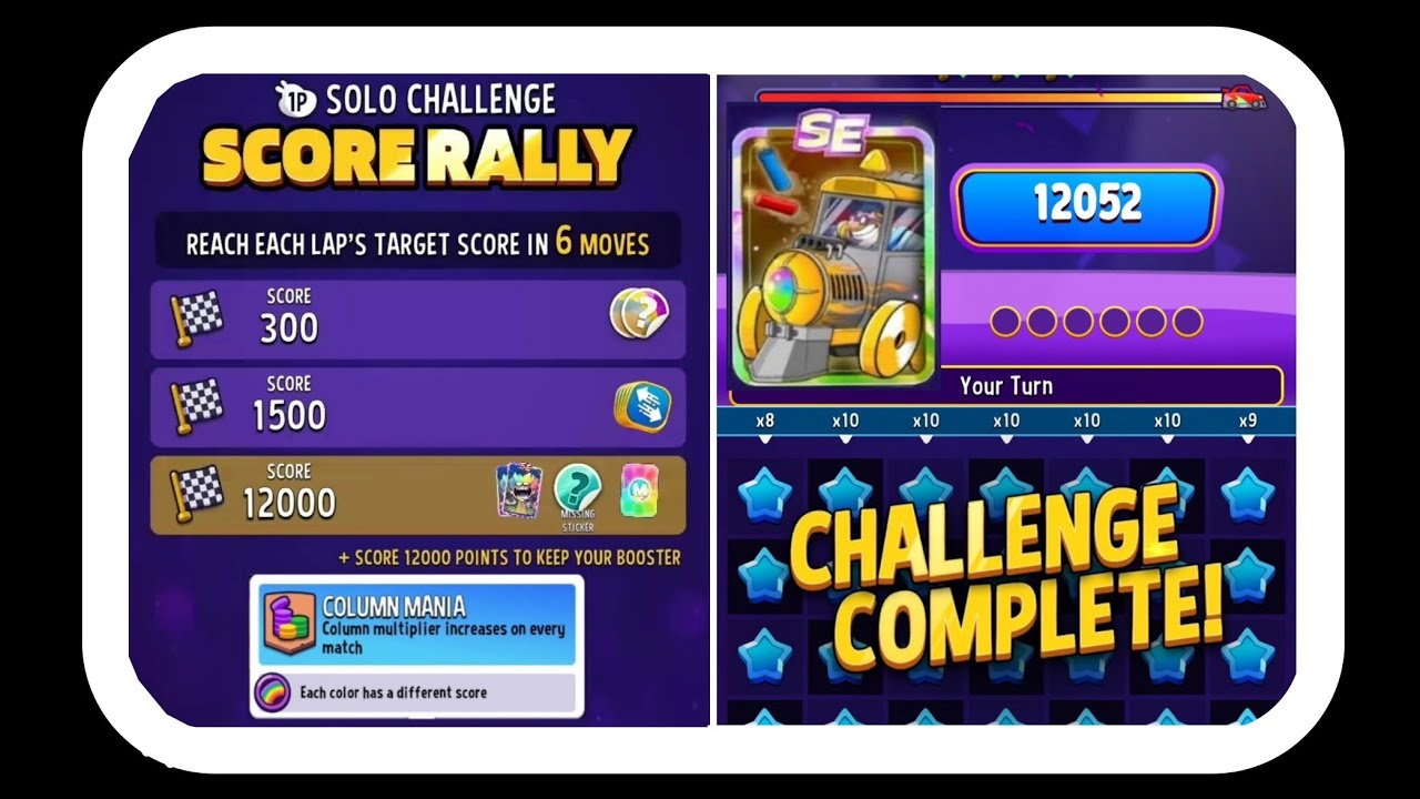 Match Masters SOLO CHALLENGE Score Rally - (Column Mania) All Aboard SE