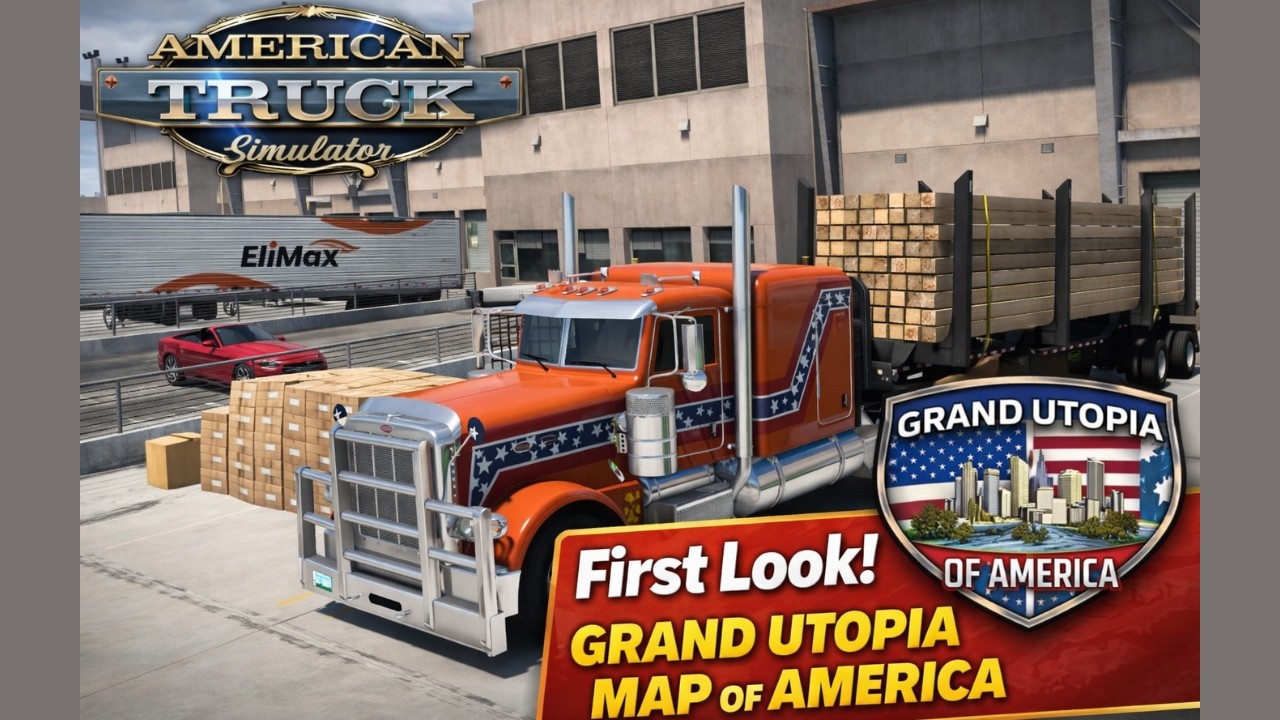 ATS - GRAND UTOPIA OF AMERICA MAP - Peterbilt 389 transporting Woods to ...