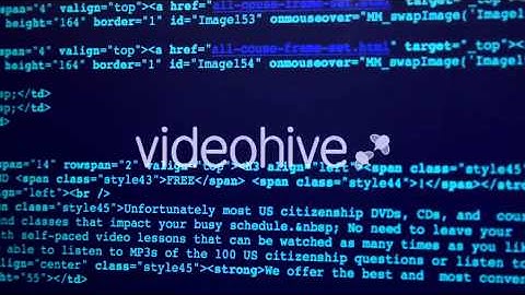 Stock Footage - Computer Code On A Blue Screen | VideoHive