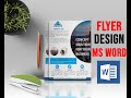 How to design Corporate Flyer in Ms Word!! Ms word Flyer Design!! Flyer Design