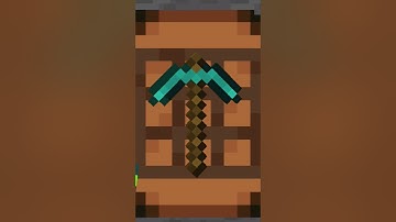 Crafting a netherite pickaxe (Minecraft 2D animation)