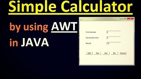 How to Create a Simple Calculator by using AWT in JAVA | College Project in Java