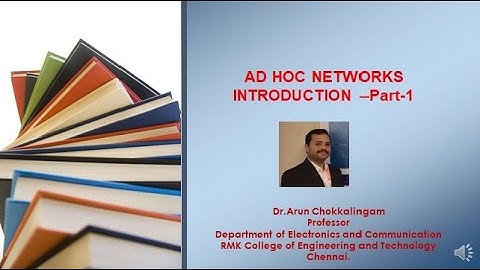 AD HOC NETWORKS INTRODUCTION –Part 1-(EC 8702-UNIT-1)