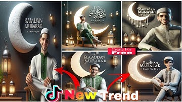 Ramzan Mubarak Boy DPZ ai photo editing | trending Ramzan ai images | bing image creator tutorial