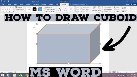 How To Draw a Cuboid in MS Word | How to Insert a Cuboid in MS Word | Cuboid shape in MS Word