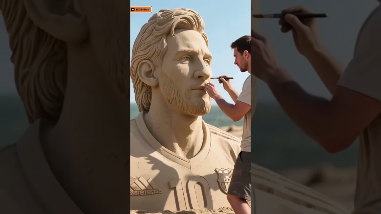 Messi Sand Art ⚽✨