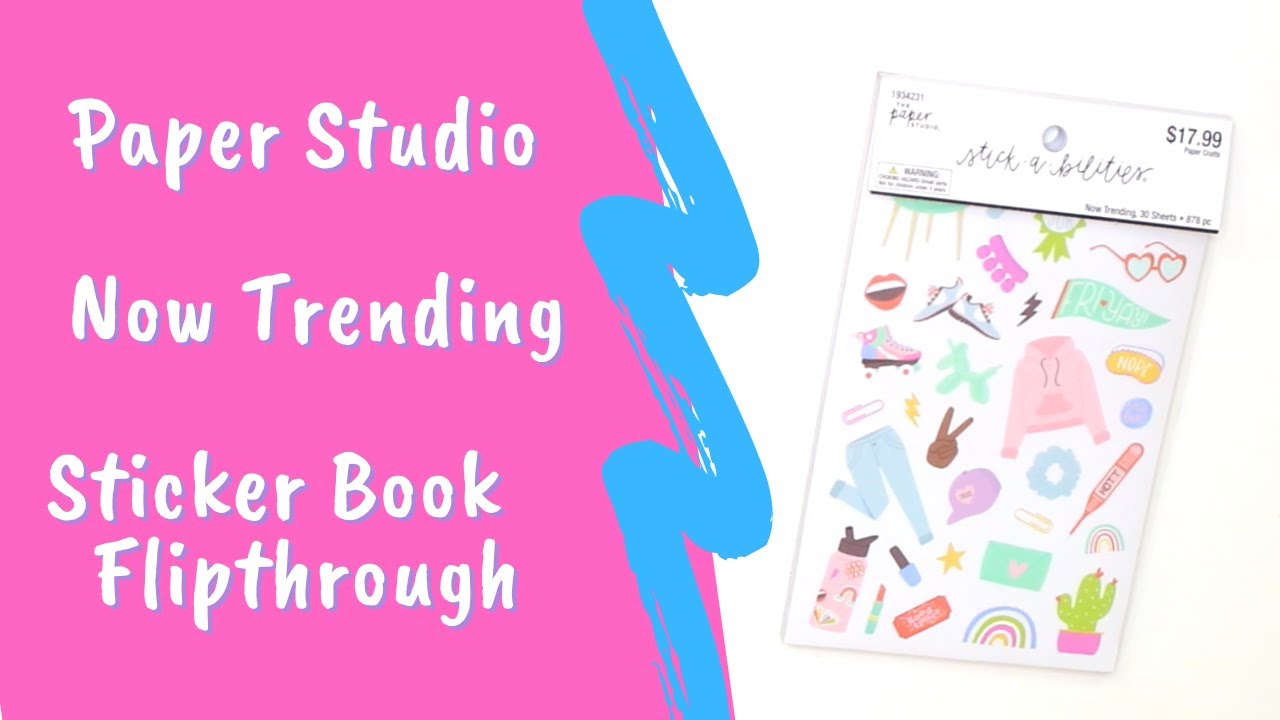 Paper Studio Now Trending Sticker Book Flip Through 