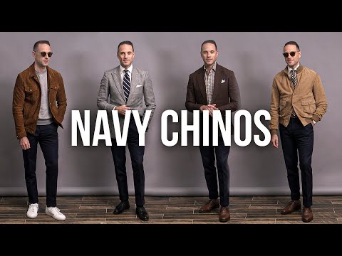 How To Wear Navy Chinos For Fall | 5 Ways To Wear Navy Chinos for Men