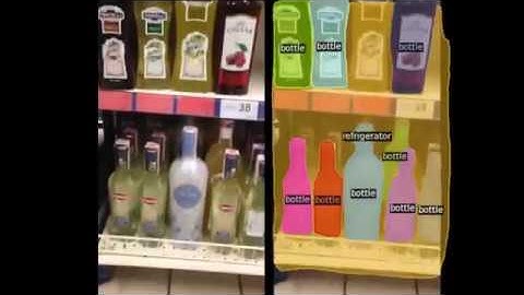 Recognition of goods on store shelves. Detectron2