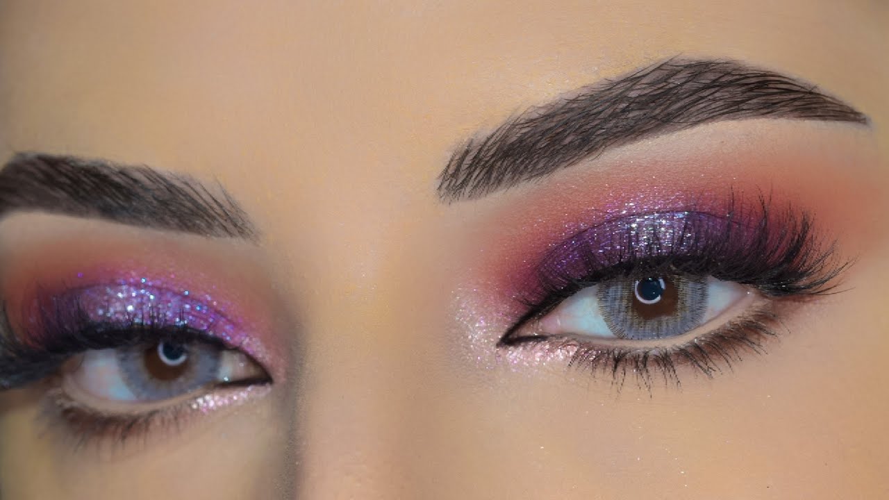 Bridal makeup look | مكياج عرائس باللون البنفسجي  💜