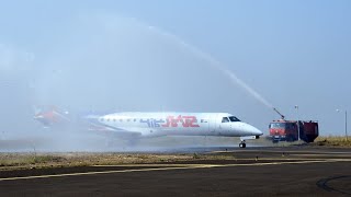 First Flight landing at Kalaburagi Airport | Gulbarga Airport | Plane landing