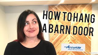 HOW TO HANG A BARN DOOR FROM THE CEILING