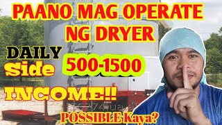 PAANO MAG OPERATE NG GT GRAIN DRYER| Preparation para sa Anihan ng Palay| Side Income| MANGUNGUMA TV
