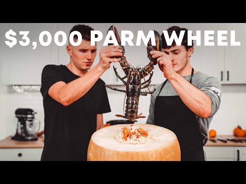 Lobster Risotto In A $3,000 Parmesan Cheese Wheel