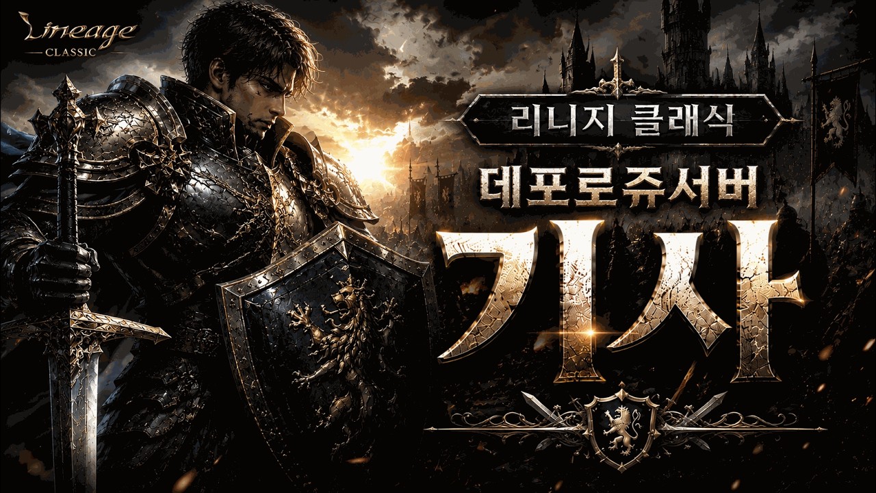 리니지클래식 켄라우헬 데포(기사) 공성전 가보자구!  #내가수영