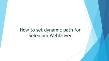 How to set dynamic path for Selenium WebDriver