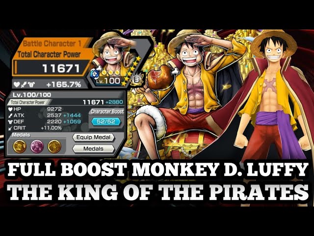 FULL BOOST MONKEY D. LUFFY THE KING OF THE PIRATES GAMEPLAY | ONE PIECE BOUNTY RUSH | OPBR class=