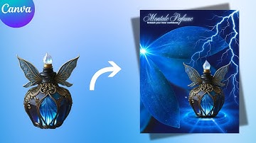 Perfume Advertising Poster Design in Canva | Product Manipulation - Product Commercial