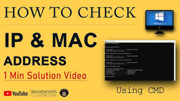 How to Check IP and MAC Address on Windows 10 Computer by CMD | 1min solution