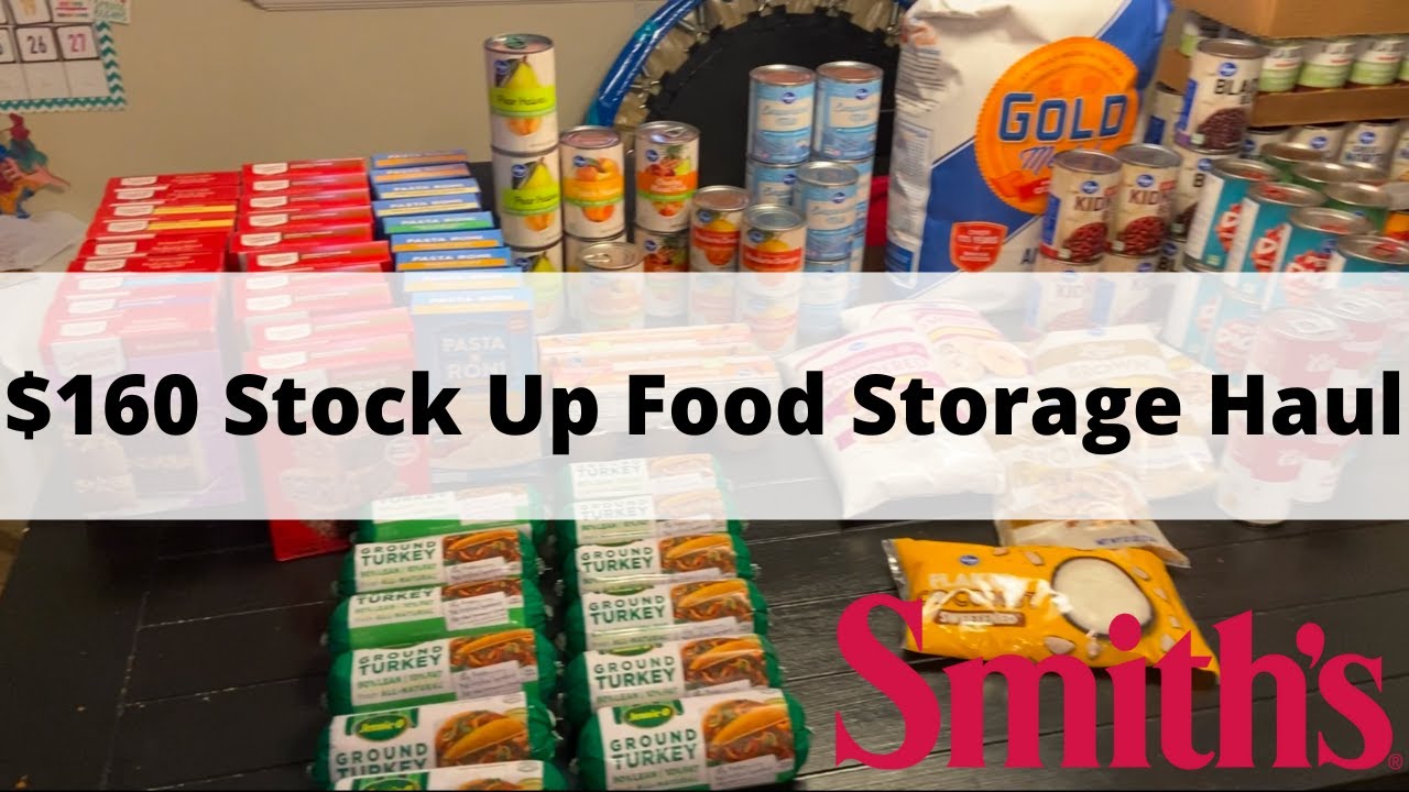 160 Stock Up Food Storage Grocery Haul Smith's Case Lot Sale YouTube