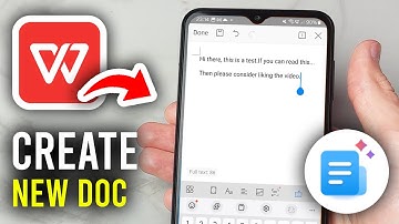 How To Create New Word Document In WPS Office On Android & iPhone - Step By Step