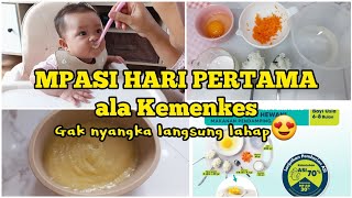 MPASI HARI PERTAMA BAYI 6 BULAN | ALA KEMENKES CEGAH STUNTING