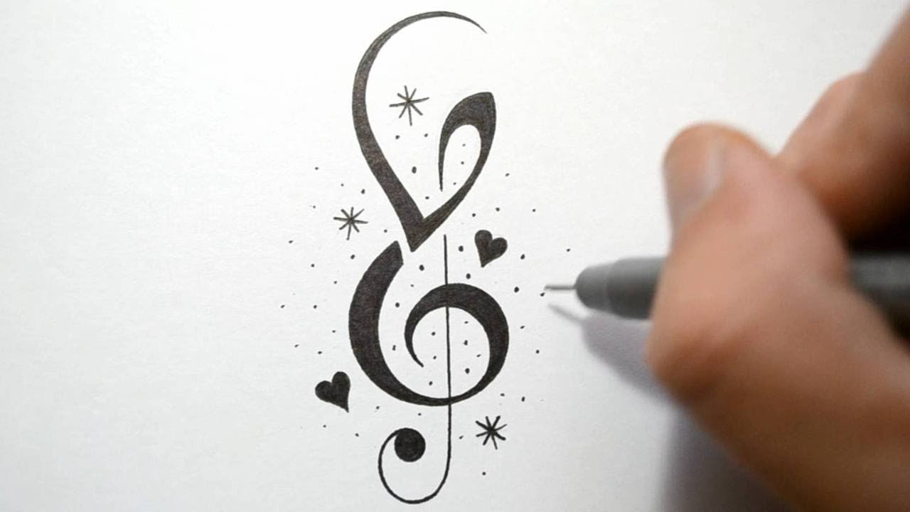 How to Incorporate Initials into Music Notes  Tattoo Design  YouTube