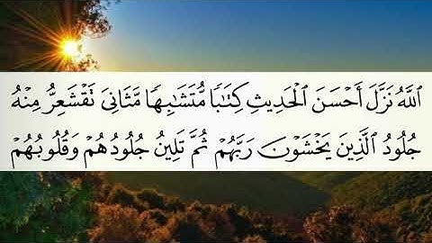 سورة الزمر الآيتان ٢٢-٢٣ | القارئ جمعة المهنا |Surat al-Zumar| Verses 22-23