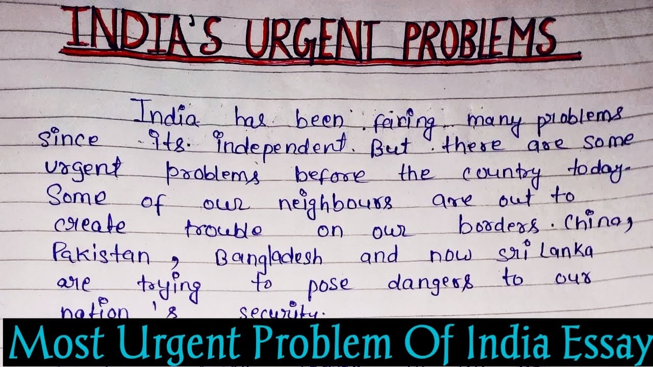 essay on current issues in india