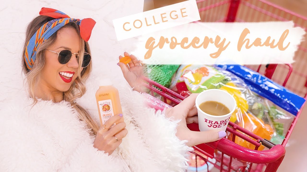COLLEGE GROCERY HAUL | Healthy, budget friendly, & easy recipe! ✨