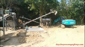 Video máy nghiền sàng sỏi sông thành cát nhân tạo công ty Phú Hưng Vĩnh Phúc