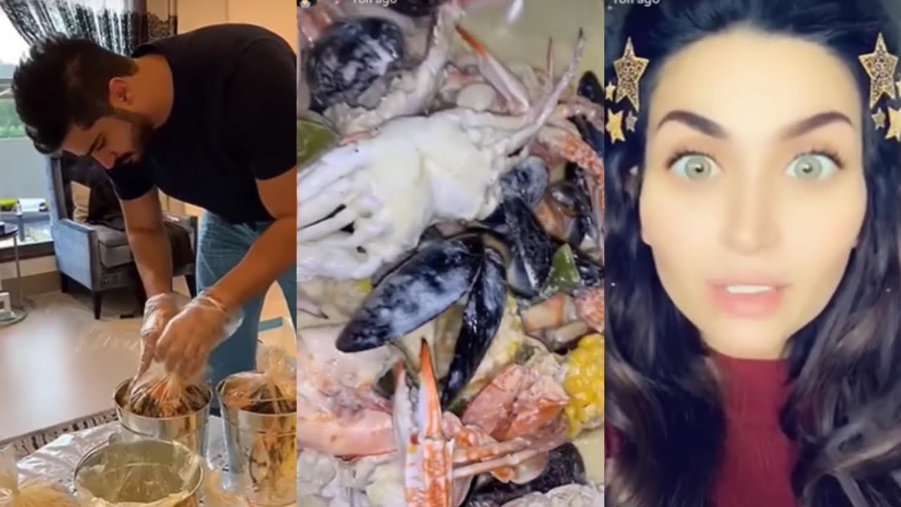 دكتورة خلود تاكل سي فود حار وتحرق فمها