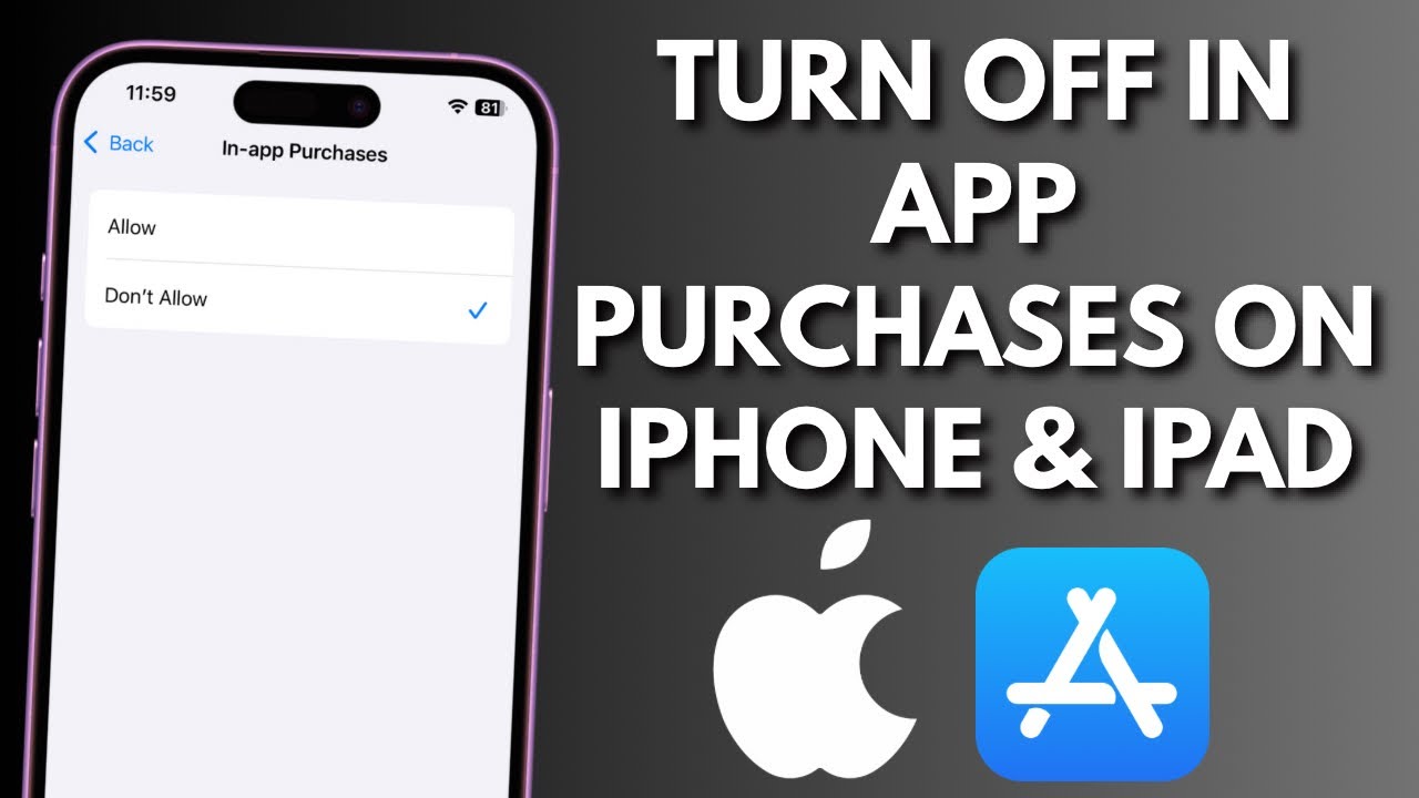 How To Turn Off In App Purchases On iPhone & iPad - YouTube