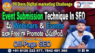 SEO In Telugu: Event Promotion | SEO Telugu Tutorials | Digital Marketing | Digital Chandu Telugu
