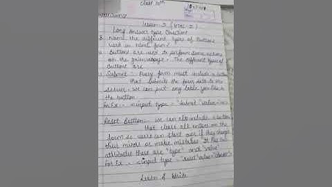 Computer Science Class 10th Lesson -3 HTML-II  QUESTIONS ANSWERS