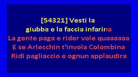 Vesti la giubba Karaoke version - Karaoke performance video thumbnail