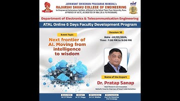 ATAL 6 DAYS FDP - Session 10 "Next Frontier of AI Moving from Intelligence to Wisdom"