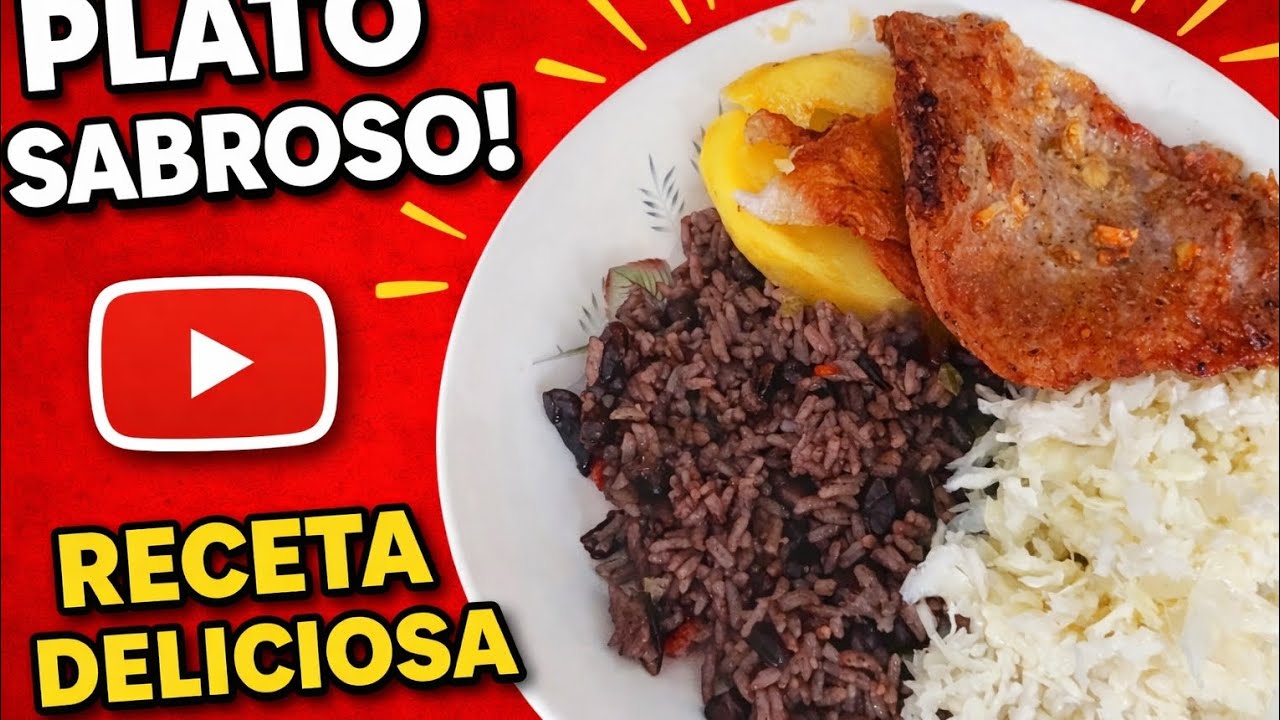 Arroz congri menú cubano de domingo 