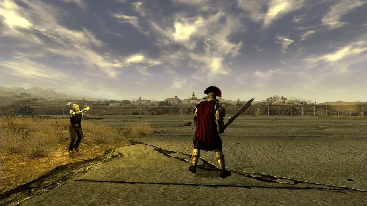 Fallout New Vegas NPC Battle Joshua Graham vs Legate Lanius Second