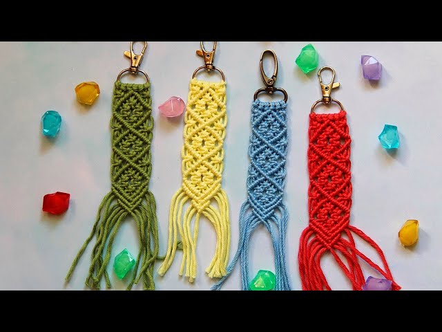 Macrame Keychain Tutorial | Macramé Llavero Tutorial | Макраме