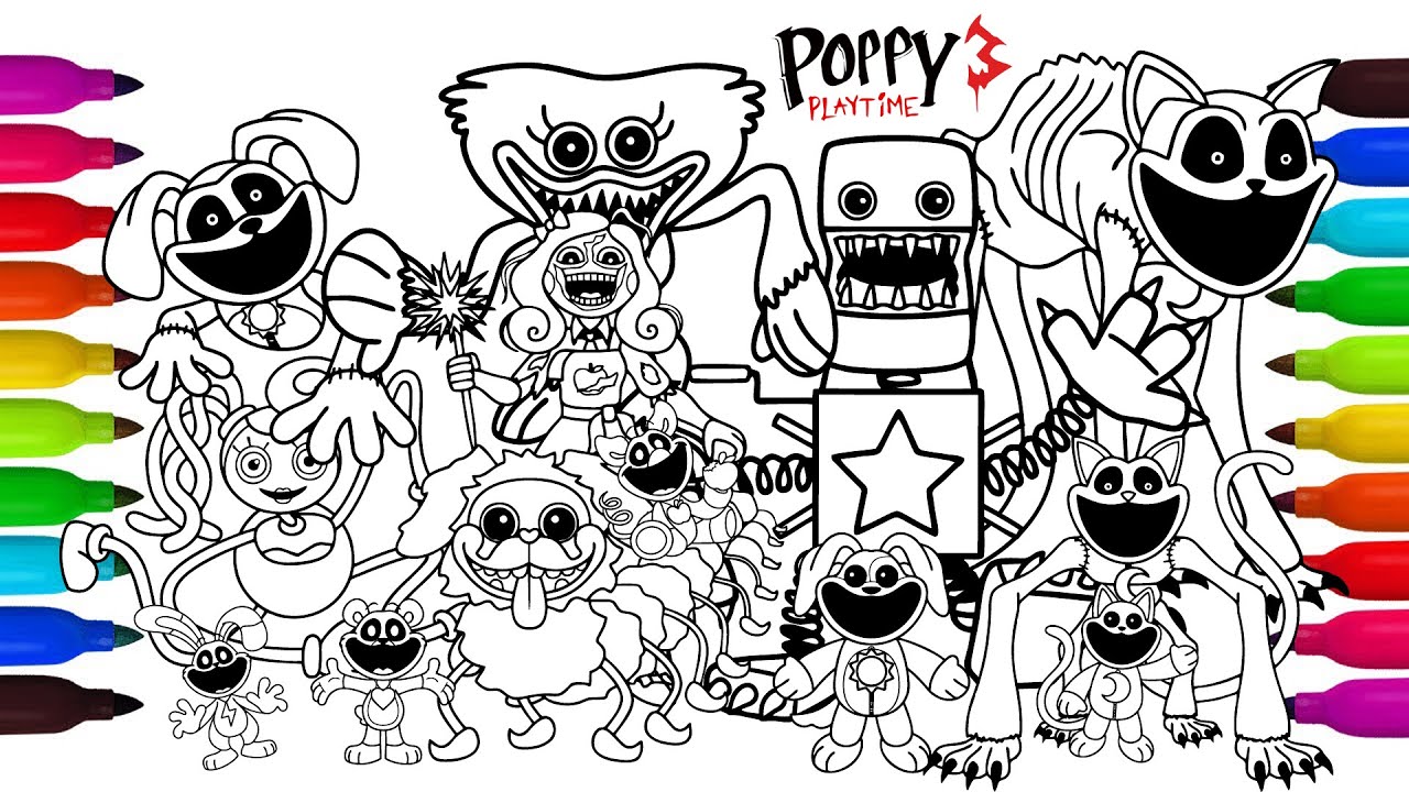 POPPY PLAYTIME Chapter 3 Coloring Pages / How to Color All New Bosses and Monsters 