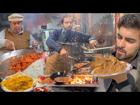 Oldest Street Food Gems In Nowshera Shukrey Lobya Almadina chargha Ghazi biryani Shafiq Cafe