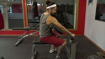 Dumbbell Reverse Preacher Curl
