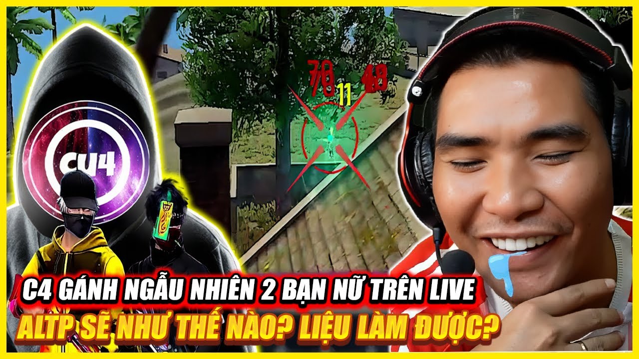 FREE FIRE | C4 GÁNH NGẪU NHIÊN 2 BẠN NỮ TRÊN LIVE ALTP SẼ NHƯ THẾ NÀO , LIỆU CÓ LÀM ĐƯỢC KHÔNG ?
