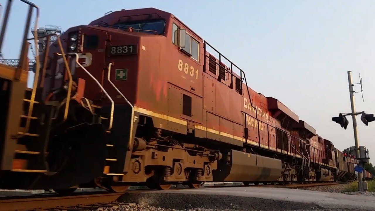 CP ES44ACs Trail on K814 through Shelburn, IN