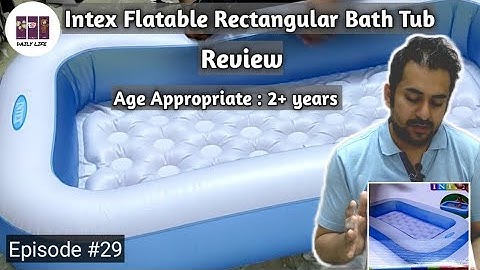 #KidsBathTub #DailyLife Intex Rectangular Pool Inflatable Bath Tub Review | Stermay Electric Pump